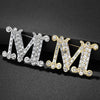 Zircon Inlaid Letter M Brooch Charm Women's Brooch Party Jewelry Accessories Gift - Image 5