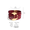 Star Print Leather Bracelet Jewelry Gift Boho Moon Braided Chunky Multilayer Wrap Wide Bangle Bracelets for Women - Image 6