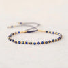 Stone Bracelet for Women Lapis Lazuli Jewelry Gold Plated Beads Handmade Adjustable Rope - Image 1