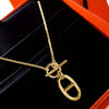 Minimalist OT Button Oval Pendant Necklace for Women's Holiday Parties, Weddings, Jewelry Gifts - Image 7