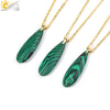 Csja Water Drop Necklaces Crystal Pendant Stainless Steel Chain Necklace for Women Stone Amethyst Jewelry Gift - Image 18