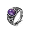 Vintage Silver Golden Obsidian Rings Retro Silver Oval 8 10MM Black Rings Tiger Eye's Tail Rings For Men - Image 12