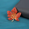 Enamel Blue Rhinestone Maple Leaf Brooches for Women Design Vintage Metal Casual Office Brooch Pin Party Wedding Gift - Image 5