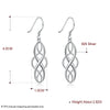 Silver Celtic Knot Dangle Earrings Hanging Jewelry Fish Hook for Women - Image 5