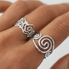 Stainless Steel Spiral Adjustable Open Rings for Women Gold Plated Ladies Jewelry for Vacation Etc - Image 5