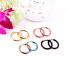 Men's Simple Hoops Earrings Black Color Stainless Steel Clip Earring for Men Women Rock Hiphop Circle Ear 2 Pieces - Image 2