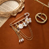 Vintage Pearl Flower Tassel Pendant Brooches For Woman Elegant Crystal Chain Brooch Clothing Pins Office Party Jewelry Lady Gift - Image 6
