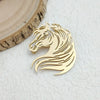 innovative horse head hollow stainless steelGold-plated brooch, suit lapel pin, formal fittings - Image 6
