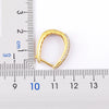 Creative U Shape Design 3 Colors Cubic Zirconia Hoop Earrings Crystal Ear Buckle Jewelry for Valentine's Day Gift - Image 2