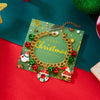 Christmas Tree Bell Zircon Bracelet for Women Men Cartoon Santa Wreath Elk Snowman Glove Paper Card Chain Year Jewelry Gift - Image 4