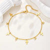 Chic Zircon Flower Anklet for Women Girls,Holiday Beach Stainless Steel Butterfly Cross Crown Bead Anklets, Jewelry Gifts - Image 10