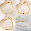 Zircon Birthstone Heart Bracelets For Women Gold Color Stainless Steel Heart Bracelet Wedding Birthday Jewelry Gift - Image 1