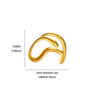Stainless Steel Irregular Wave Rings For Women Creative Gold Color Adjustable Open Ring Female Jewelry Punk Rapper Gifts - Image 9