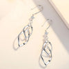 Silver Women's Jewelry Crystal Zircon Hollow Exaggerated Long Tassel Hook Earrings - Image 3
