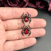10pcs Blood Red Spider Pendant Gothic Tarantula Pendant, Wiccan, Witchy, Creepy Cute, Halloween,Handcrafted Jewelry Accessories - Image 2