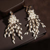 Zakol Elegant Imitation Pearls Flower Earrings Handmade Beading Earring Bridal Wedding Party Jewelry - Image 4