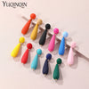 Korean Colorful Cute Hanging Drop Earrings For Women Arcylic Water drop Long Big Earring for Grils Party Dangle - Image 1