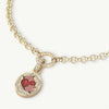 Stainless Steel Painted Butterfly Dragonfly Pomegranate Snake Oval Diamond Necklace with Gold Plating - Image 2