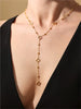 Stainless Steel Chain Necklace with Long Tassel Details - Image 4