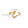 Stainless Steel Irregular Wave Rings For Women Creative Gold Color Adjustable Open Ring Female Jewelry Punk Rapper Gifts - Image 14