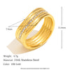 Stainless Steel Star Heart Round Twisted Open Rings Gold Plated Women Statement Jewelry - Image 15