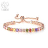 Noble Silver Bracelet Chain Color Crystal Hand Jewelry For Women Charm Wedding Gift Party 18cm - Image 17