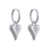 Stainless Steel Chic Heart Huggie Hoop Earrings Charm Gold Color Jewelry for Women - Image 9