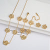 Stainless Steel Laser Five Leaf Flower Petal Adjustable Clover Bracelet Classic for Woman Girl Jewelry Party Gift - Image 13