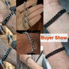 6mm/8mm/10mm Bold Cuban Chain Bracelets for Men, Black Stainless Steel Miami Curb Links Wristband, Chunky Male Boy Jewelry - Image 4