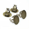 18x25mm 5pcs Antique Silver Bronze Plated Mixed Styles Oval Adjustable Ring Settings Blank/Base - Image 31