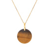 1pc natrual crystal stone gemstone agate Stainless steel adjustable circular pendant necklace for women and men - Image 8