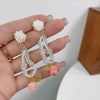 Chinese Style Lily Bell Orchid Pearl Clip Earrings Temperament White Tulip Shell Petal Flower Clip Earrings Without Piercing - Image 10