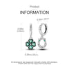 Colorful Cubic Zirconia Huggie Hoop Earrings in Flower Butterfly and Clover Designs - Image 81