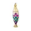 Enamel Fish Bone Squid Marine Sea Dalphin Charm Pendant, Gold Silver Plated Zircon Jewelry Finding Supplies - Image 37