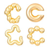 4Pc/set Vintage Geometric Clip Earring Women Glossy C Shape No Piercing Fake Cartilage Ear Cuff Jewelry Accessories - Image 10