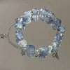 Niche Design Star Chain Tassel Bracelet for Women Fantasy Blue Crystal Beads Elastic Rope Bracelet Friend Jewelry Gifts - Image 4