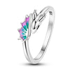 Clover Adjustable Ring Silver Rotating Cherry Blossom Flower Open Rings For Women Wedding Jewelry Gift - Image 34