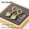 Angel Eyes Cat Eye Stone Earrings Titanium Steel Gold Plated Waterdrop Dangle Hoop Earrings Elegant Jewelry Gift - Image 5