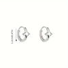 Hip Hop Four-Pointed Star Cross Small Hoop Earrings for Men Women Retro Silver-Color Street Gothic Ear Jewelry Accessories - Image 6