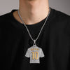 Full Zircon Pendant Necklace Hip Hop Cool Mumber 10 Soccer Star Fan Stainless Steel Clavicle Charming Jewelry Men Necklace - Image 2
