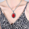 3pcs Green Peacock Gemstone Necklace Earrings Bracelet Jewelry Set Suitable for Daily Gift Giving - Image 2