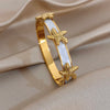 Three Starfish White Shell Bracelets Heart-shaped Star Zirconium Copper Bangles Chic Men Women's Jewelry - Image 9