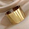 Glossy Opening Chunky Wide Stainless Steel Cuff Bangle Bracelet For Women Men Stackable Charms Jewelry - Image 4