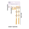 316L Stainless Steel 6 Pieces Imitation Pearls Flower Heart Star Tassels Earrings For Women French Jewelry - Image 23
