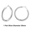 Women Gold Hoop Earrings Gold Plated Thick Gold Hoops Earrings With Silver Needles Gift for Women - Image 7
