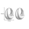 Chunky Drop Hoop Earrings for Women Stainless Steel Gold Color Piercing Earring Jewelry - Image 10
