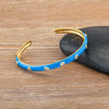 Zircon Cuff Bangles Bracelet for Women Cubic Zirconia Gold Plated Dripping Oil Beach Vacation Jewelry Party Gifts - Image 1