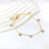 Stainless Steel Anklets for Women Gold Plated Round CZ Crystal Rhinestone Charm Allergy Free Foot Chain Beach Jewelry - Image 4