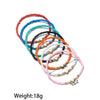 7Pcs Colorful Rice Beads Bracelet Set For Women Heart Charm Elastic Beaded Chain Bangle Female Jewelry Gift - Image 5