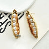 Metal Plated Pea Style Dangle Earrings for Women Jewelry Vintage Atificial Pearls Statement Earrings - Image 5